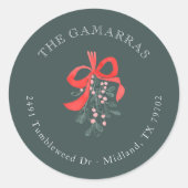 ミスタントークリスマス差出人住所シール ラウンドシール (正面)