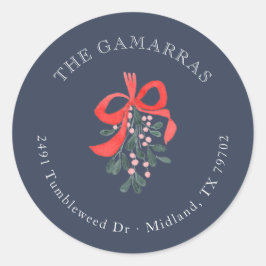 ミスタントークリスマス差出人住所シール ラウンドシール