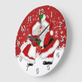ミスタントーサンタクリスマスウォールクロック ラージ壁時計 (傾斜)