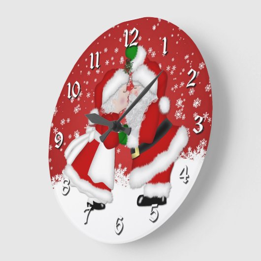 ミスタントーサンタクリスマスウォールクロック ラージ壁時計 (傾斜)