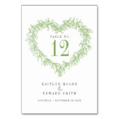 ミスタントーハートアート結婚グリーンイベント テーブルナンバー (裏面)