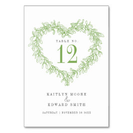 ミスタントーハートアート結婚グリーンイベント テーブルナンバー