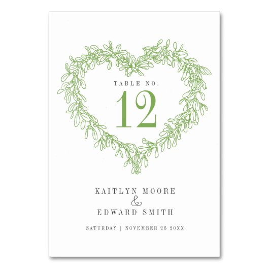 ミスタントーハートアート結婚グリーンイベント テーブルナンバー (正面)