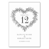 ミスタントーハート結婚アートグレーイベント テーブルナンバー (正面)