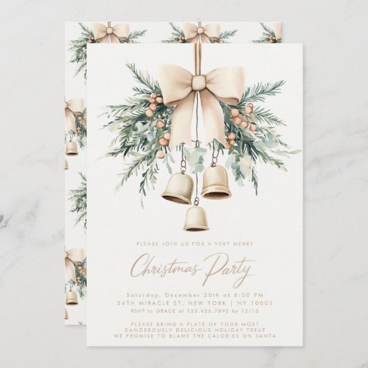 ミスタントーベルズクリ素朴スマスパーティー 招待状 (正面/裏面)