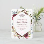 ミスタントーマナーウォーターカラーウィンターヘキサゴン結婚ガンス 招待状 (スタンド正面)