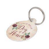 ミスタントーマナーウォーターカラーフローラドッグオブオナー ペット　ネームタグ (側面)