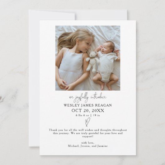 ミスタントーメリークリスマス誕生 案内状 (裏面)