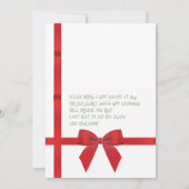 ミスタントーモダンシークレットサンタクリスマスパーティー 招待状 (裏面)