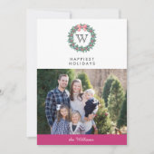 ミスタントーリースクリスマスホリデーズ写真 |ピンク 招待状 (正面)