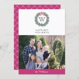 ミスタントーリースクリスマスホリデーズ写真 |ピンク 招待状