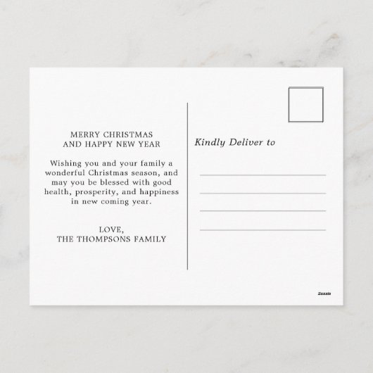 ミスタントーリースクリスマス シーズンポストカード (裏面)