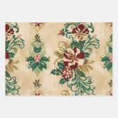 ミスタントーヴィンテージレトロパターンクリスマスプレゼント ラッピングペーパーシート (正面3)