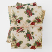 ミスタントーヴィンテージレトロパターンクリスマスプレゼント ラッピングペーパーシート (インサイチュ)