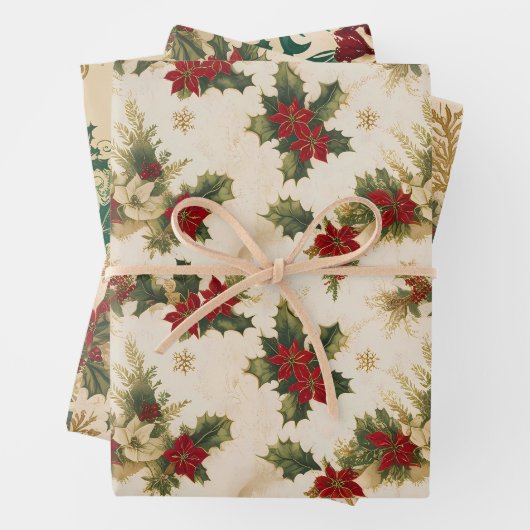 ミスタントーヴィンテージレトロパターンクリスマスプレゼント ラッピングペーパーシート (インサイチュ)