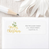 ミスタントー金ゴールドメリークリスマス差出人住所 ラベル (インサイチュ)