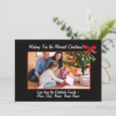 ミスタントー/ブラックフレーム/フォトクリスマスカード シーズンカード (スタンド正面)