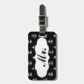 ミスターいかりパターン – ミスター・アンド・ミセス・セットの半分 ラゲッジタグ (正面縦)