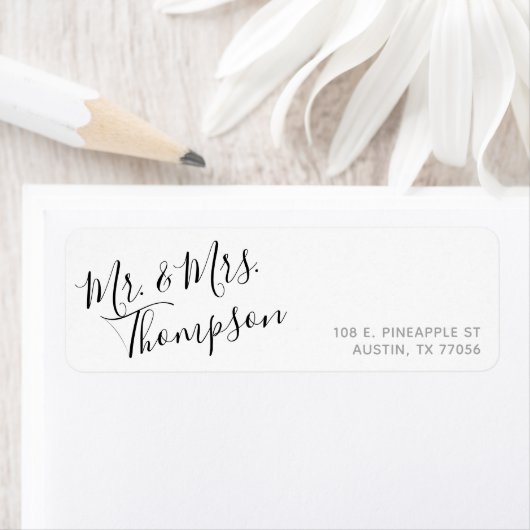 ミスターそしてミセス |毎日のエレガンス |差出人住所 ラベル (インサイチュ)