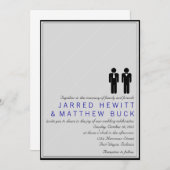 ミスターとミスター·ツー·グルームズ·結婚式招待状 招待状 (正面/裏面)