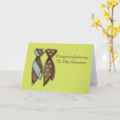 ミスターとミスター、2つのトイレ結婚の カード (黄色い花)