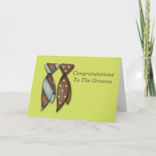 ミスターとミスター、2つのトイレ結婚の カード (正面)