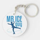 ミスターアイスガイ姿スケートで滑るメンズボーイズスケーター キーホルダー (裏面)