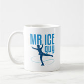 ミスターアイスガイ姿スケートで滑るメンズボーイズスケーター コーヒーマグカップ (左)