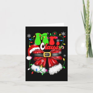 ミスターアンドミセスクラウス カップル かわいいサンタ クリスマスライト カード