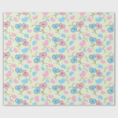 ミスターアンドミセスバルーンズ アンド ハート アニバーサリー シームレス ラッピングペーパー (フラット)