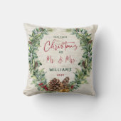 ミスターアンドミセスパイン クリスマスツリーの写真 ファーストクリスマス クッション (正面)