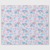 ミスターアンドミセス ウェディングバルーン ブライダルシャワー シームレス ラッピングペーパー (フラット)