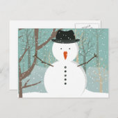 ミスターウィンター雪だるまはがき ポストカード (正面/裏面)