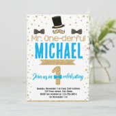 ミスターオンデァフル ファーストバースデーパーティー招待状 招待状 (スタンド正面)