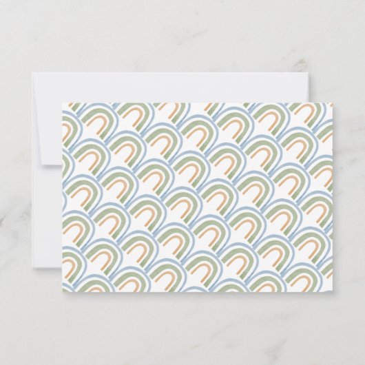 ミスターオンデァフル 1歳の誕生日 レインボー フォト サンキューカード (裏面)