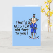 ミスターオールドファルト誕生日ユーモア カード (黄色い花)