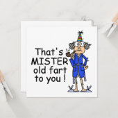 ミスターオールドファルト誕生日ユーモア カード (正面/裏面インサイチュ)