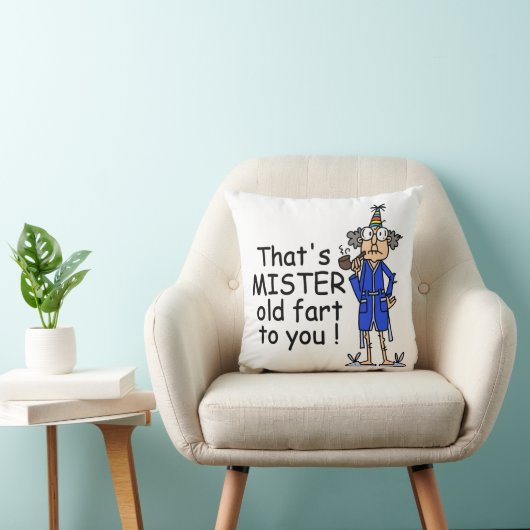 ミスターオールドファルト誕生日ユーモア クッション (椅子)