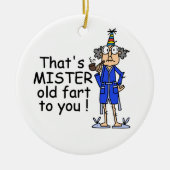 ミスターオールドファルト誕生日ユーモア セラミックオーナメント (正面)