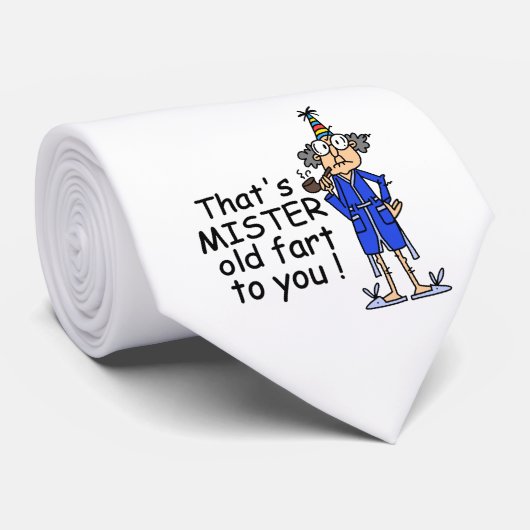 ミスターオールドファルト誕生日ユーモア ネクタイ (ロール)