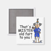 ミスターオールドファルト誕生日ユーモア マグネット (正面/裏面)