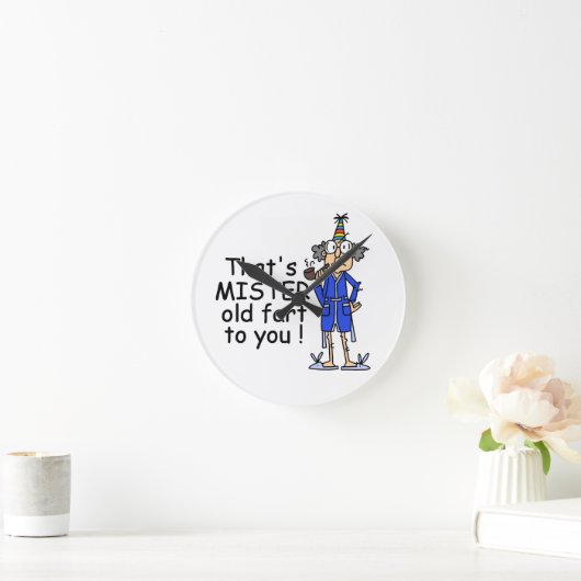 ミスターオールドファルト誕生日ユーモア ラウンド壁時計 (ホーム)