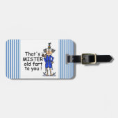 ミスターオールドファルト誕生日ユーモア ラゲッジタグ (正面横)