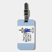 ミスターオールドファルト誕生日ユーモア ラゲッジタグ (正面縦)