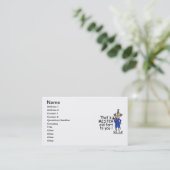 ミスターオールドファルト誕生日ユーモア 名刺 (スタンド正面)