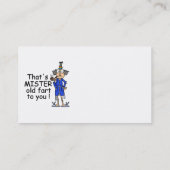 ミスターオールドファルト誕生日ユーモア 名刺 (裏面)