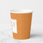 ミスターキツネオレンジホワイト1歳パーソナライズされた誕生日 紙コップ (左)