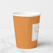ミスターキツネオレンジホワイト1歳パーソナライズされた誕生日 紙コップ (右)