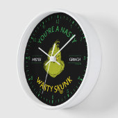 ミスターグインチ あなたは水の扱いにく多いスカンク 壁時計 (傾斜)