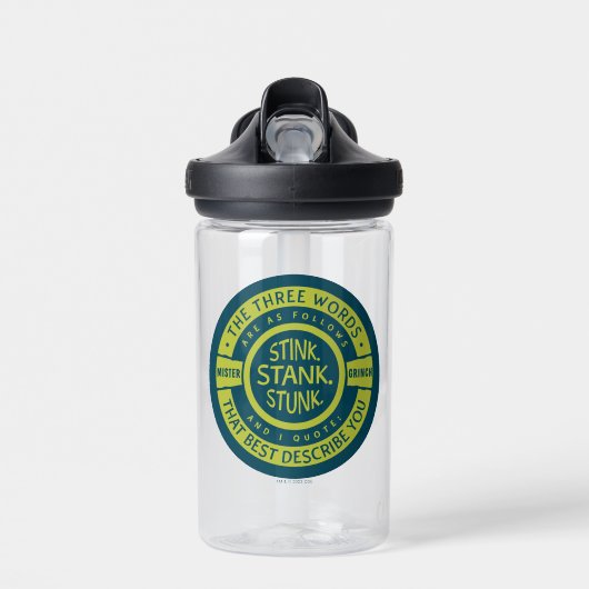 ミスターグインチ | Stink Stank Stunk引用文 ウォーターボトル (正面)